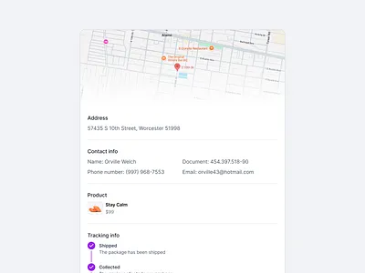Tracking information - UGC Platform app design content creator dashboard delivery design system figma product design shipping style guide tracking ugc ui ui design ux ux design
