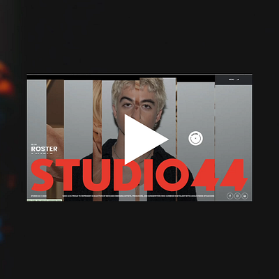 Studio 44 branding logo music red studio ui ux web design