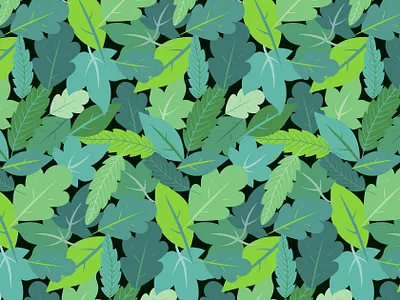 Green Leaves digital art digital arts digital illustration graphic design green greenery illustration leaf leaves pattern pattern design seamless pattern surface pattern