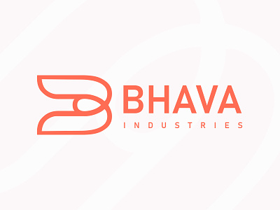 Bhava Industries be bhava existence industries logo orange productive red simple