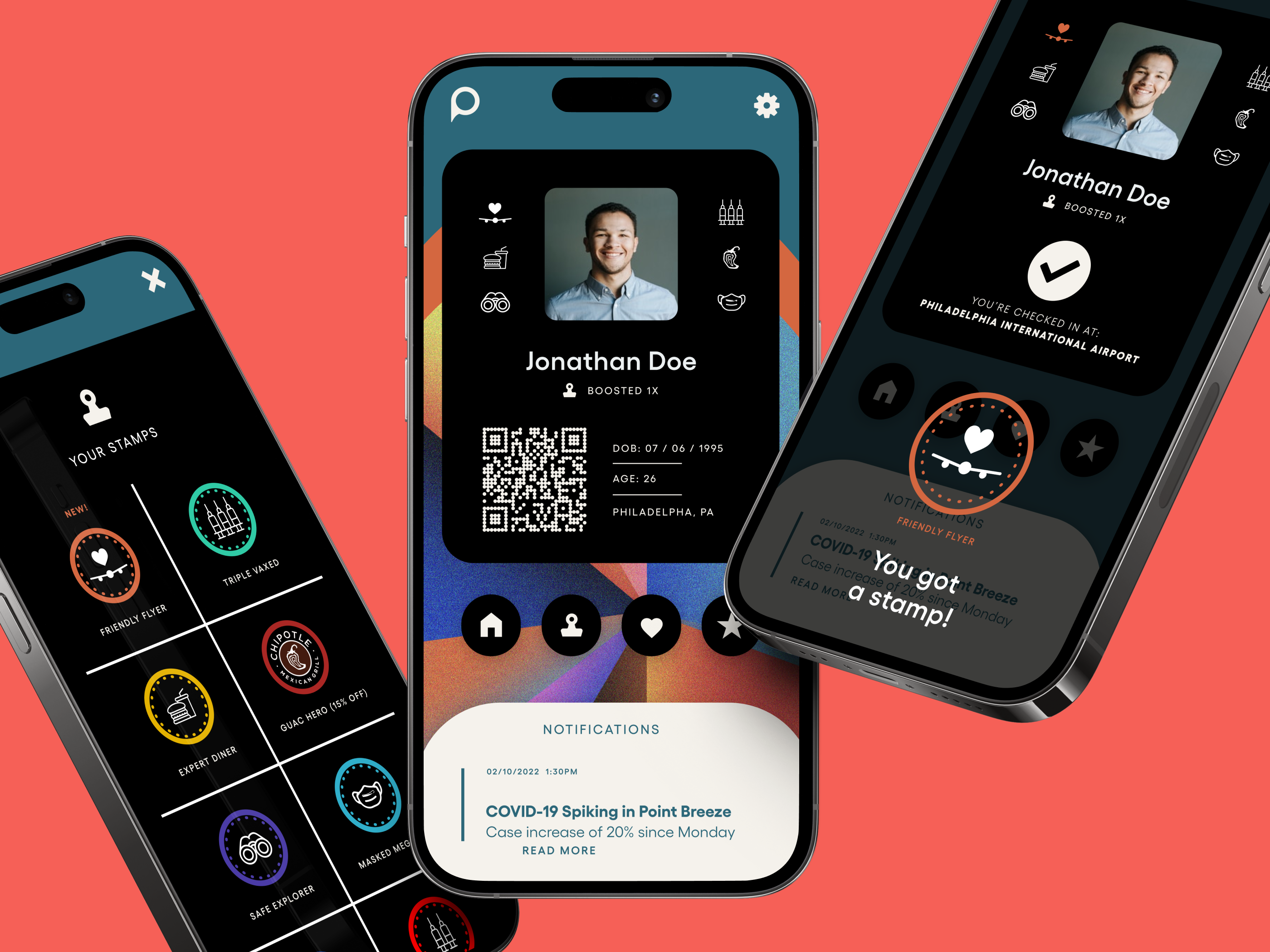 Digital Covid-19 Vaccination Card app card design digital wallet gamefication graphic design logo mockup stamp ui ux vaccine vaccine card wallet