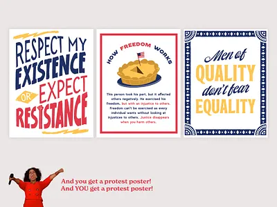 3 Pack of Protest Posters america download free poster protest womensmarch
