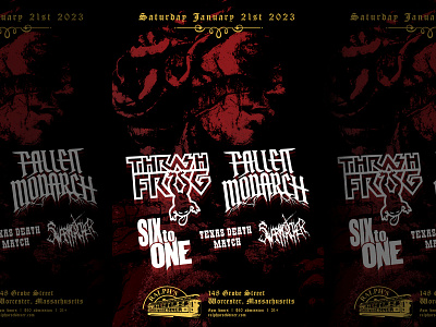 Ralph's Rock Diner Show Flyer concert doom metal metal metalcore thrash metal
