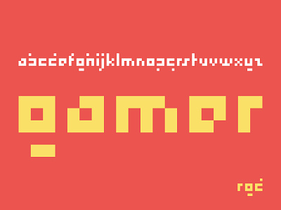 Custom Type 8 bit block type branding design font gamer games gaming graphic design identity letters pixel font pixel type pixels type typography vector