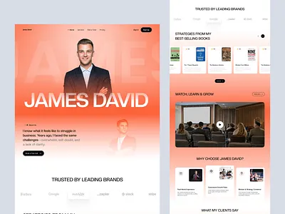 Business Coach Landing Page Design business coach website coach coach landingpage design coach website design figma website lifestyle coach modern website design real estate coach ui ux design website design figma website mockup website template design website ui design