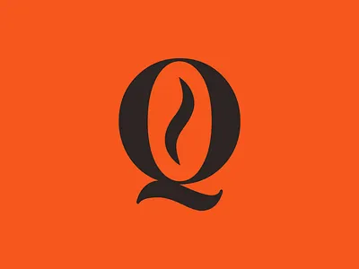 Letter Q and Coffee Bean Logo branding cafe coffee cup letter q logo logo design logo designer q bean q bean logo q coffee logo q letter logo q logo q logotype
