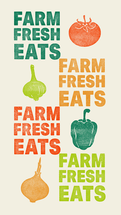 Farm Fresh Eats Poster branding graphic design logo