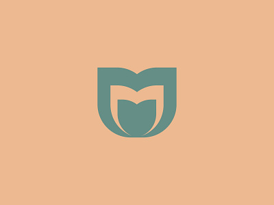 Tulip flower + letter M design flower illustrator letter m logo logo design minimal modern simple tulip vector