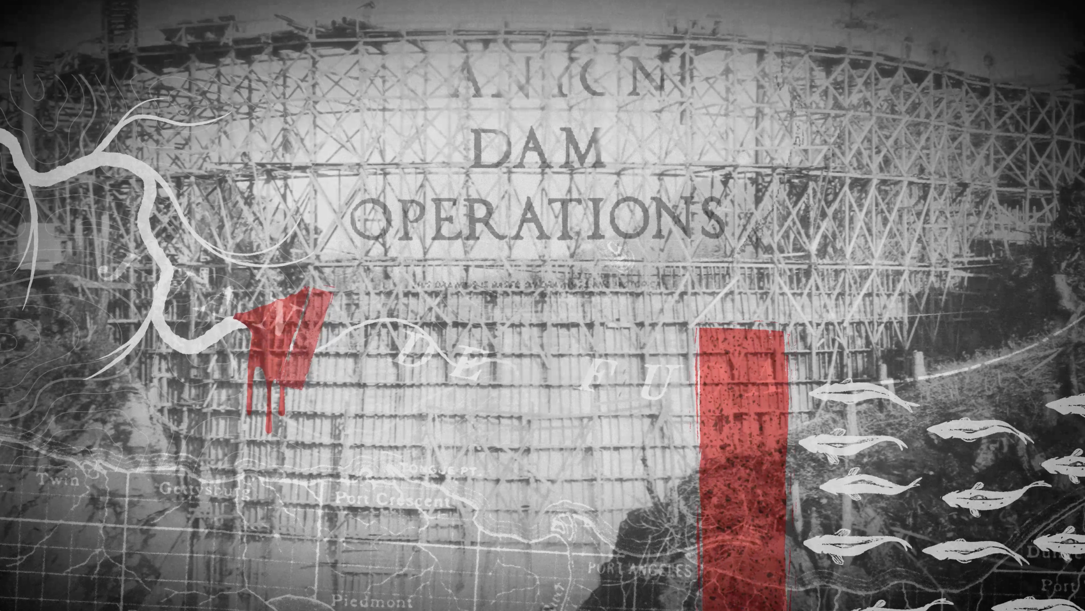 100 Year Fight Motion Sequence after effects animation blueprint documentary film filmmaking gif graphics hulu indigenous intro layers mograph motion graphics native american netflix pacific northwest photoshop texture title sequence