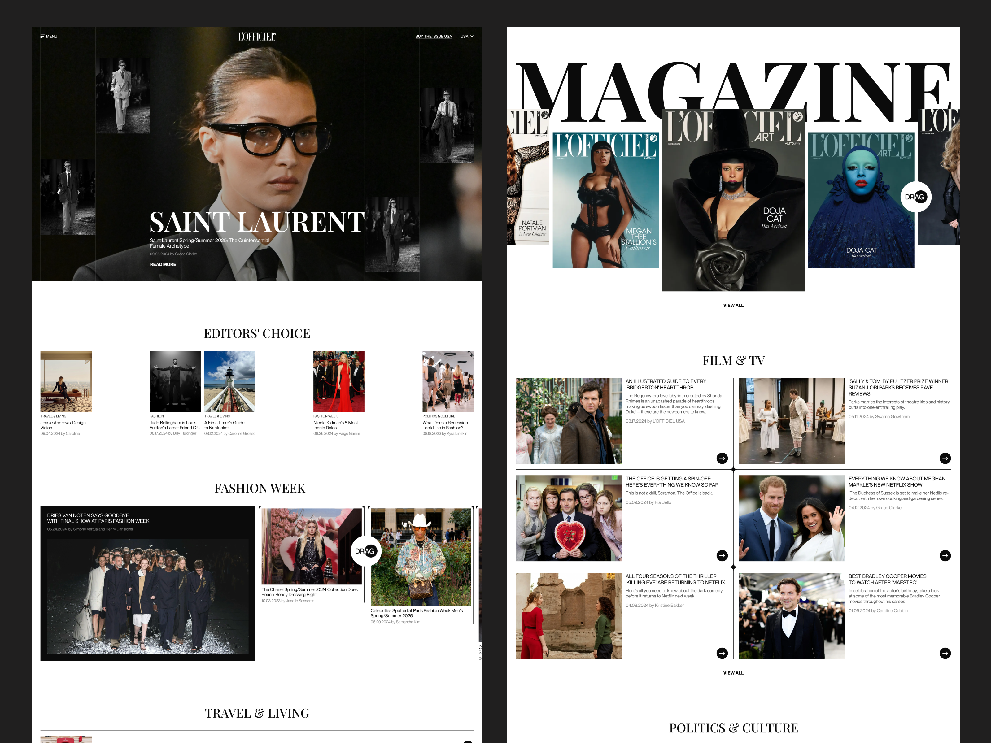 Magazine Design article blog broadcast design digi digico editorial fashion homepage icons journal landing page lifestyle magazine news post ui ux web website