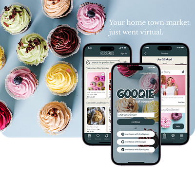 GOODIE - A Case Study app buy candy case study ecommerce goodie market pink sell side hustle small business sweet ui ux
