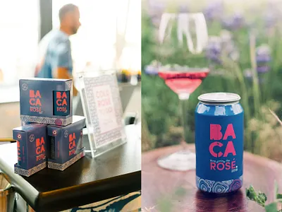 BACA Rosé baca branding can label logo packaging rose wine zinfandel