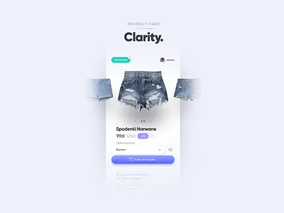 Product card - Influ app brand clothing crm design e commerce ecommerce figma graphic design influencer minimalist poland rwd ui ui ux ux visual identity web web design website