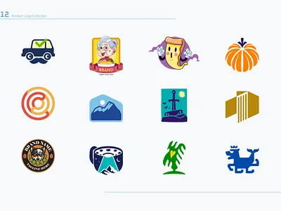 12 Logo Design Collection animal logo attorney branding car cartoon circle creative logo food logo game logo graphic design illustration logo logotype media logo minimalist logo mountain pizza ramen real estate technology
