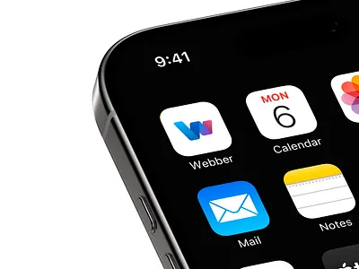 Webber - Logo Application on iOS app icon branding design icon ios logo ui ui design uiux ux ux design