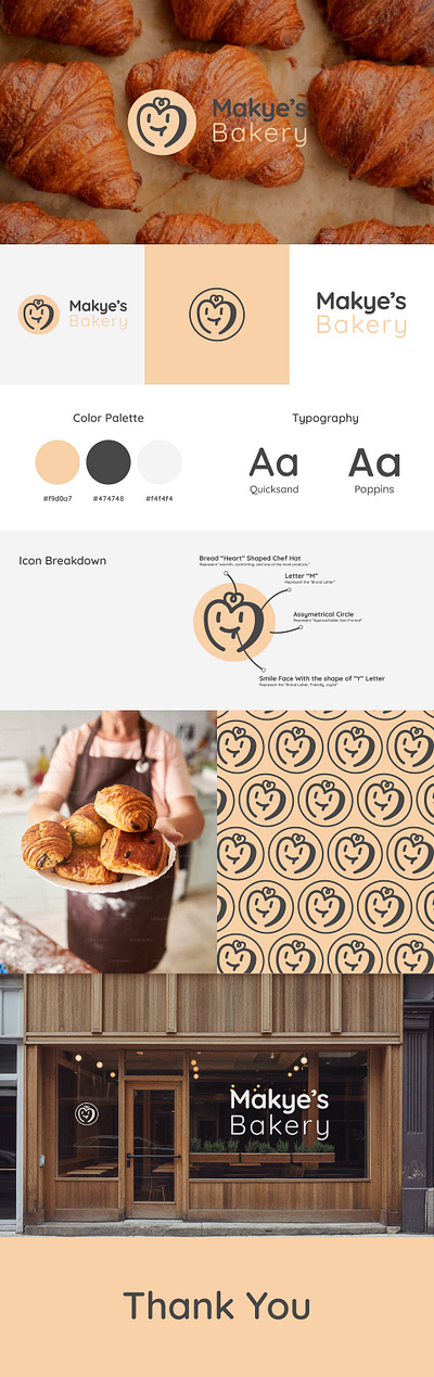 Makye's Bakery Logo Presentation - Bakery Logo branding design graphic design icon illustration logo typography ui ux vector
