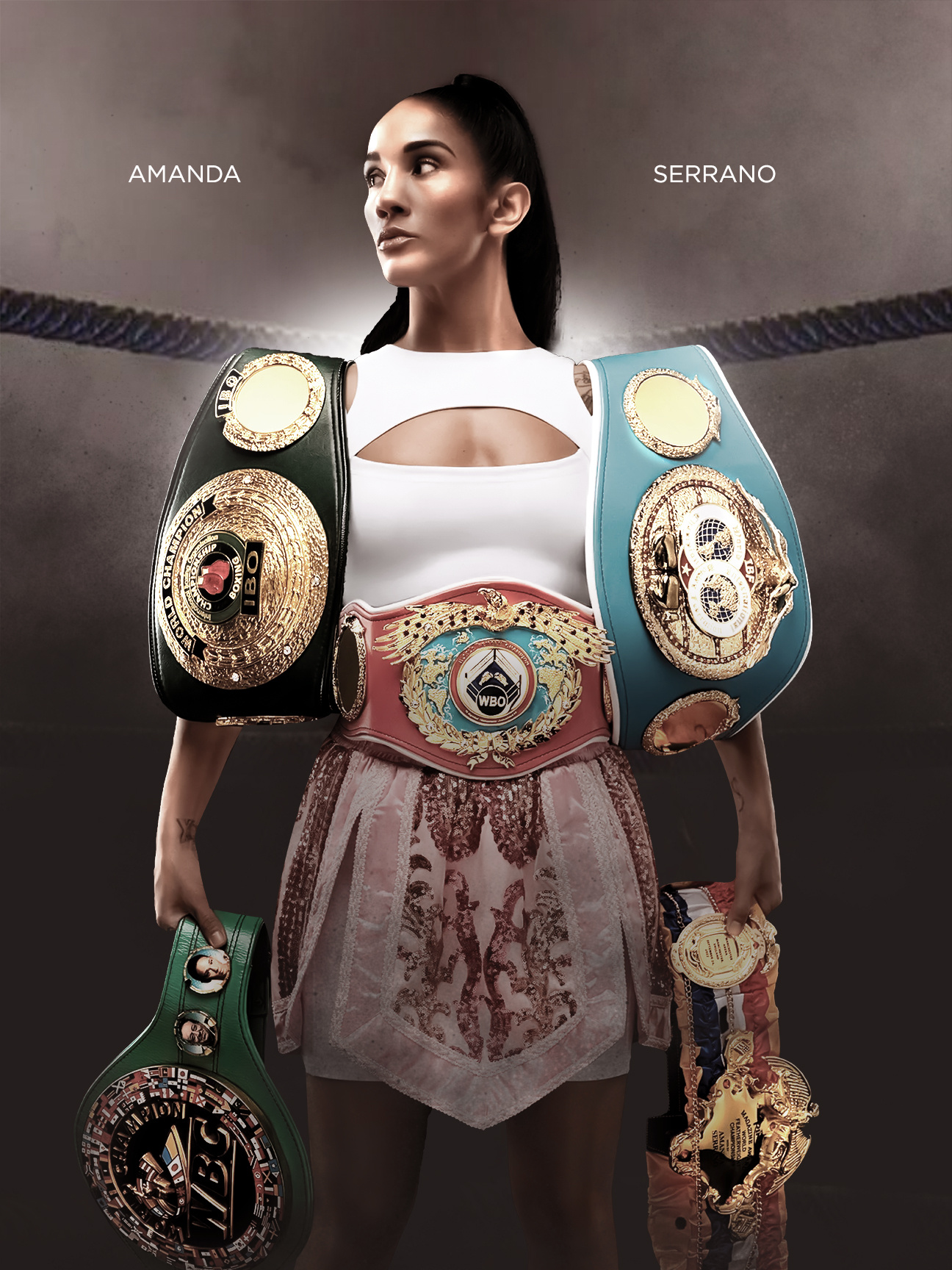 Amanda Serrano: Boxing Poster boxing boxing poster branding design flyer graphic design illustration instagram post manipulation poster print social media sport sport design sports