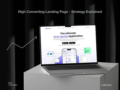 High Converting Landing Page - Strategy Explained app landing page app promote app promotional landing page case study figma high converting landing page landing landing page landing page design promotion to do landing page ui design ui ux design user interface design ux design web design website design
