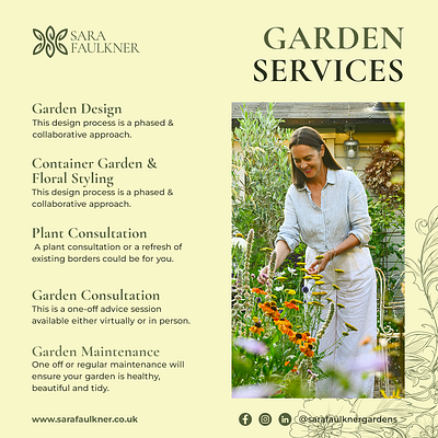 Garden services social media post flower garden gardening interior interior design landscape landscaping leaf leaves petal planting plants service social media post