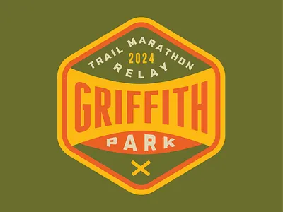 Griffith Park Trail Marathon award badge logo medal race race logo retro running sports design trail marathon trail running ultramarathon