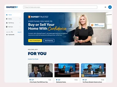 Ramsey+ Dashboard Header (RamseyTrusted) app branding design graphic design illustration logo typography ui ux vector