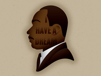 Dr. Martin Luther King, Jr. 1960s african american american birthday black black american chris rooney civil disobedience civil rights holiday i have a dream illustration king martin luther king mlk portrait profile reverend side view