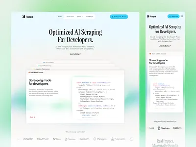 Saas Landing Page agency clean color design developer figma gradient homepage landing page minimal modern product design saas typography ui user experience ux webdesign website website design