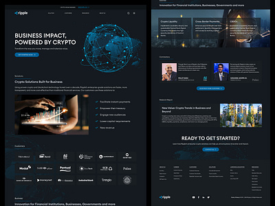 Ripple XRP Landing page | Website | Crypto Blockchain blockchain crypto figma landing ripple ui web design website xrp