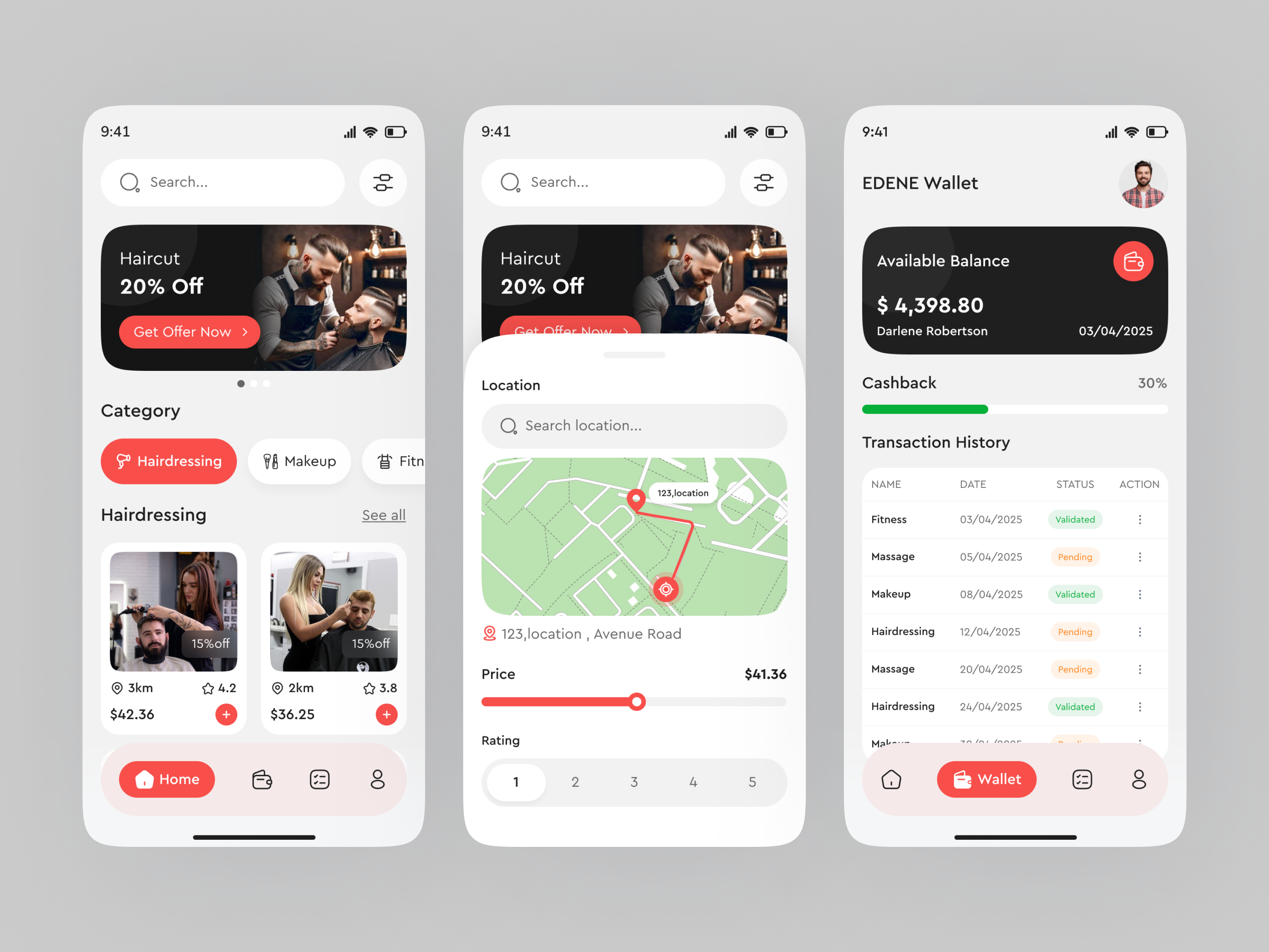 Example of Mobile App Design UI UX