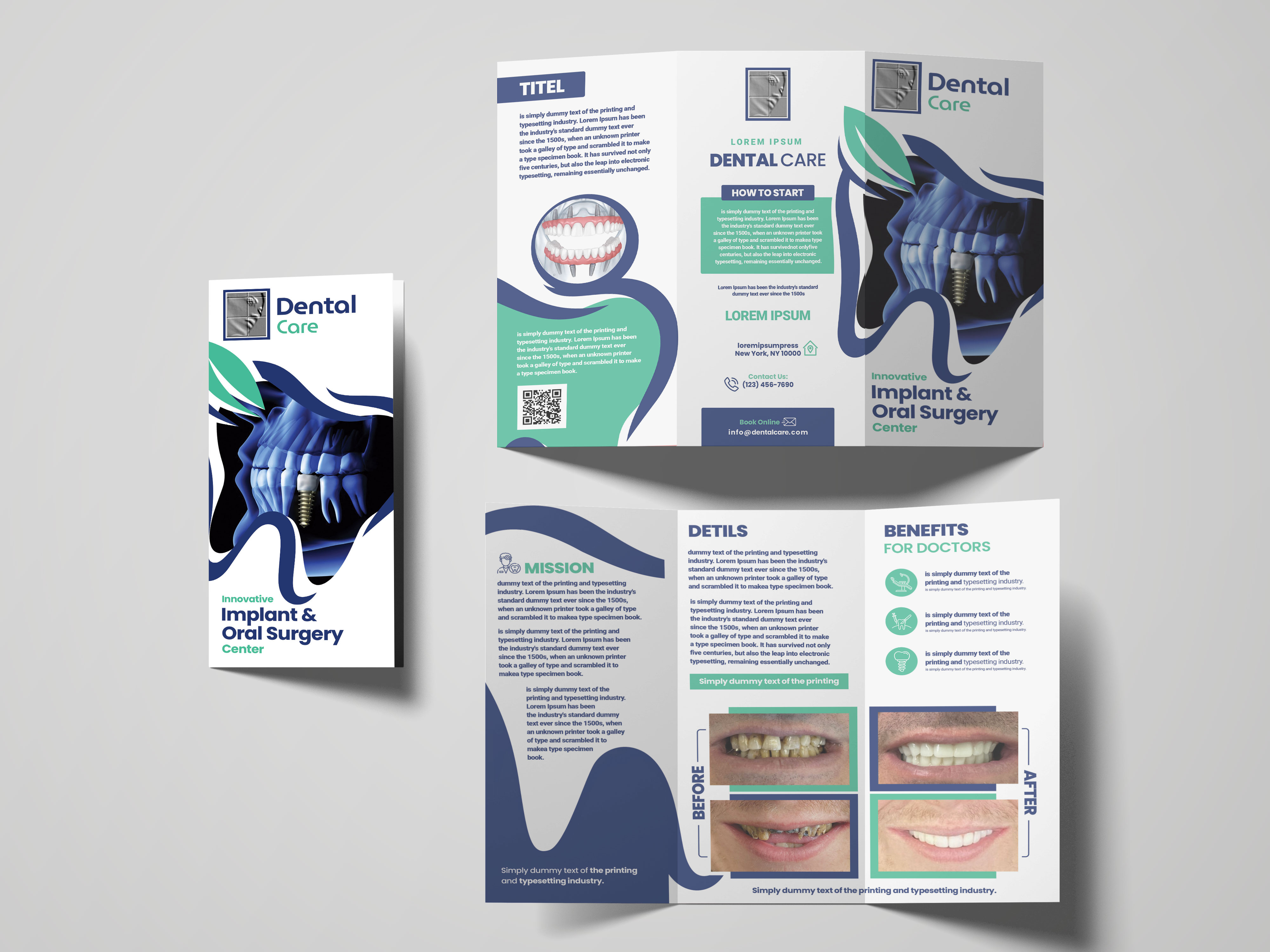 Dental Brochure Design banner design branding brochure brochure design business card design dental brochure dental brochure design dental care brochure design design flyer design graphic design illustration illustrator design layout letterhead design logo ui ux vector website