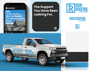 Iron Roofing Logo & Brand brand indentity brand visuals branding design graphic design logo logo design vector