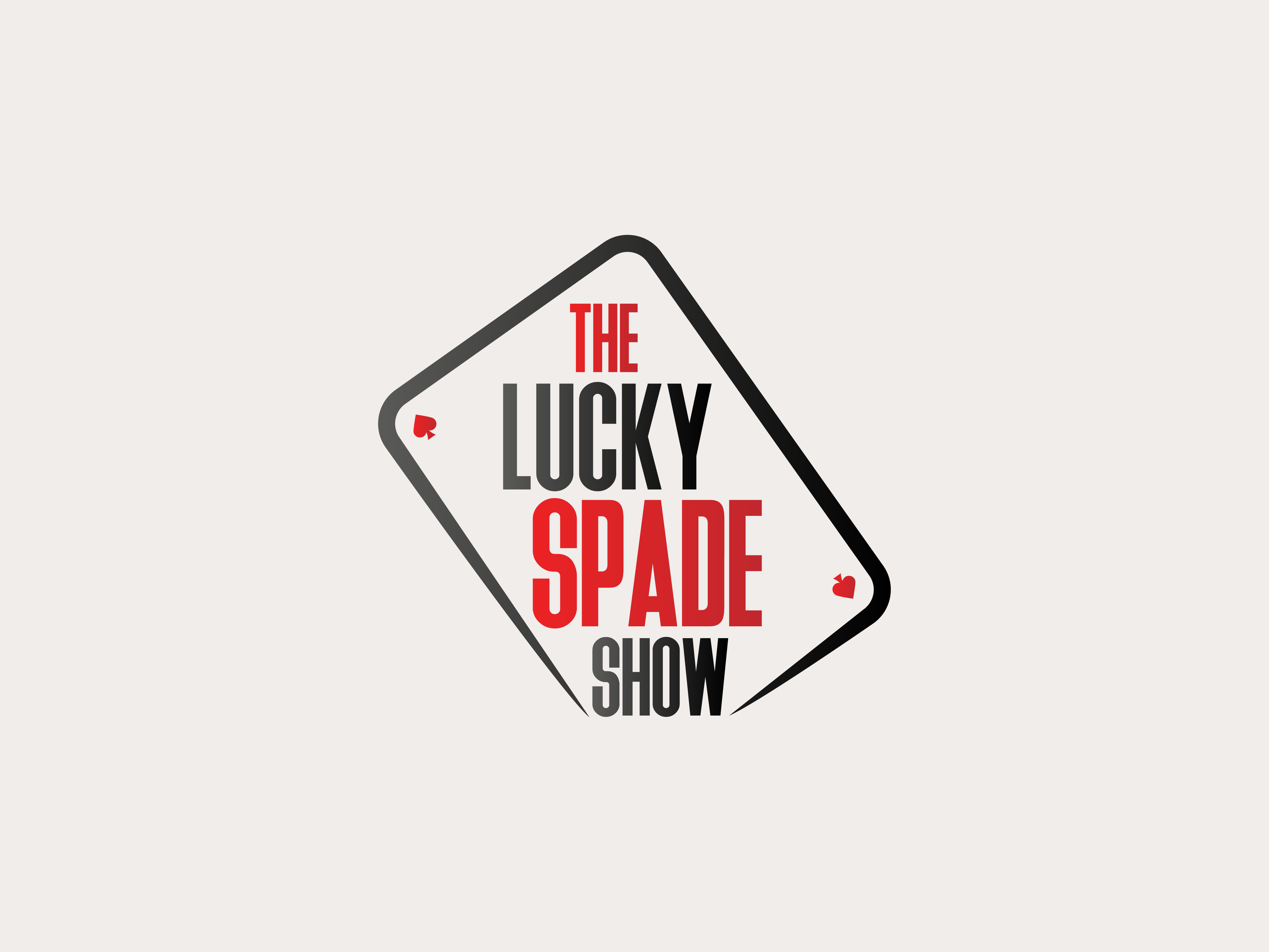 The Lucky Spade Show Logo Design abstract logos brand design brand identity brand identity design branding cards logo graphic design logo logo creation logo maker logomark logotype minimal logo spade logo spade show logo