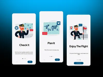 Onboarding - Mobile app aviation design system figma flight app mobile ui onboarding travel ui design user flow ux design
