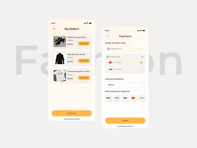 Fashion Mobile App UI Design app design application design cart delivery e commerce ecommerce ui fashion fashion mobile app interaction design marketing mobile mobile app mobile ui oder page online shopping payment shopping ui ux ux design