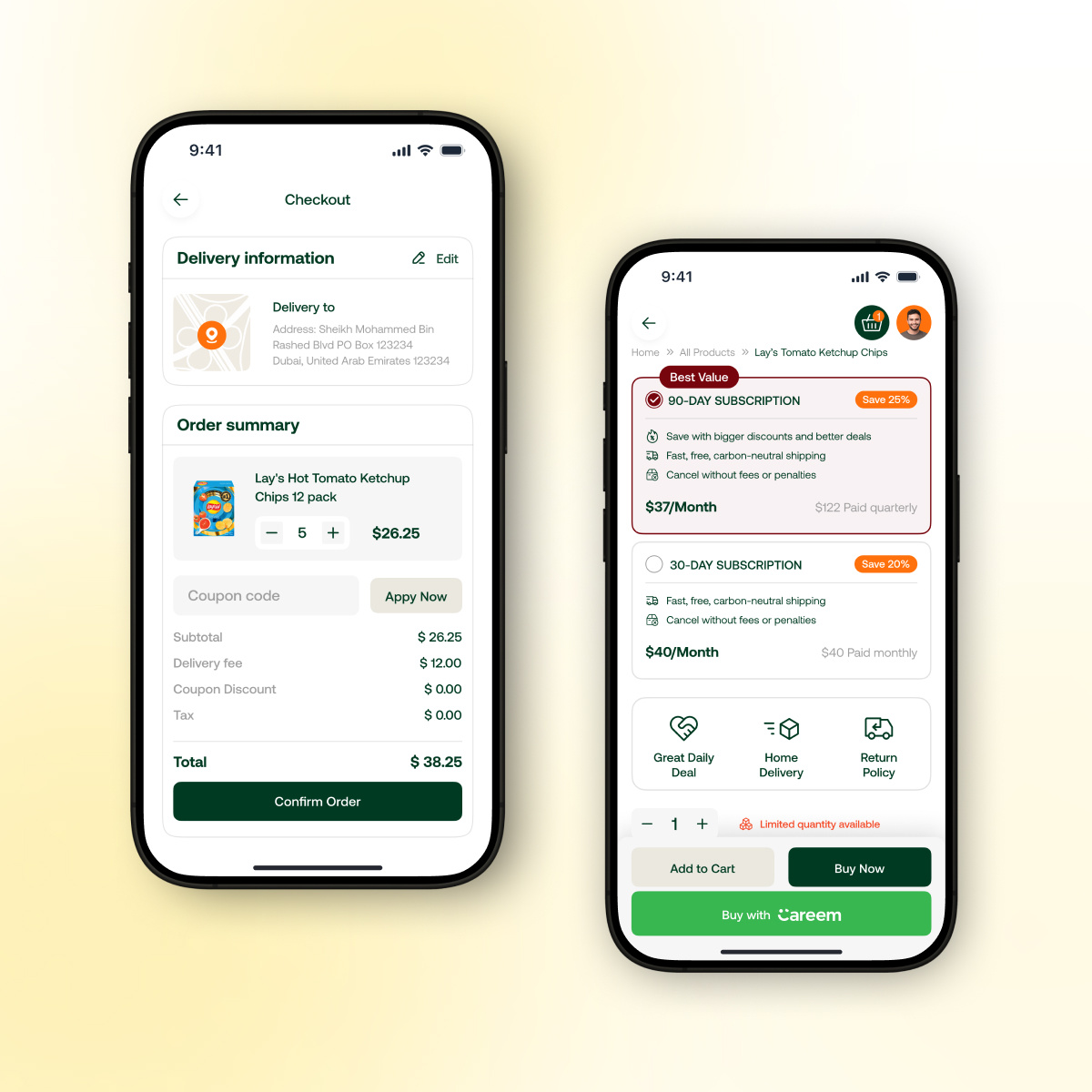 Example of Restaurant & Food Delivery App Design