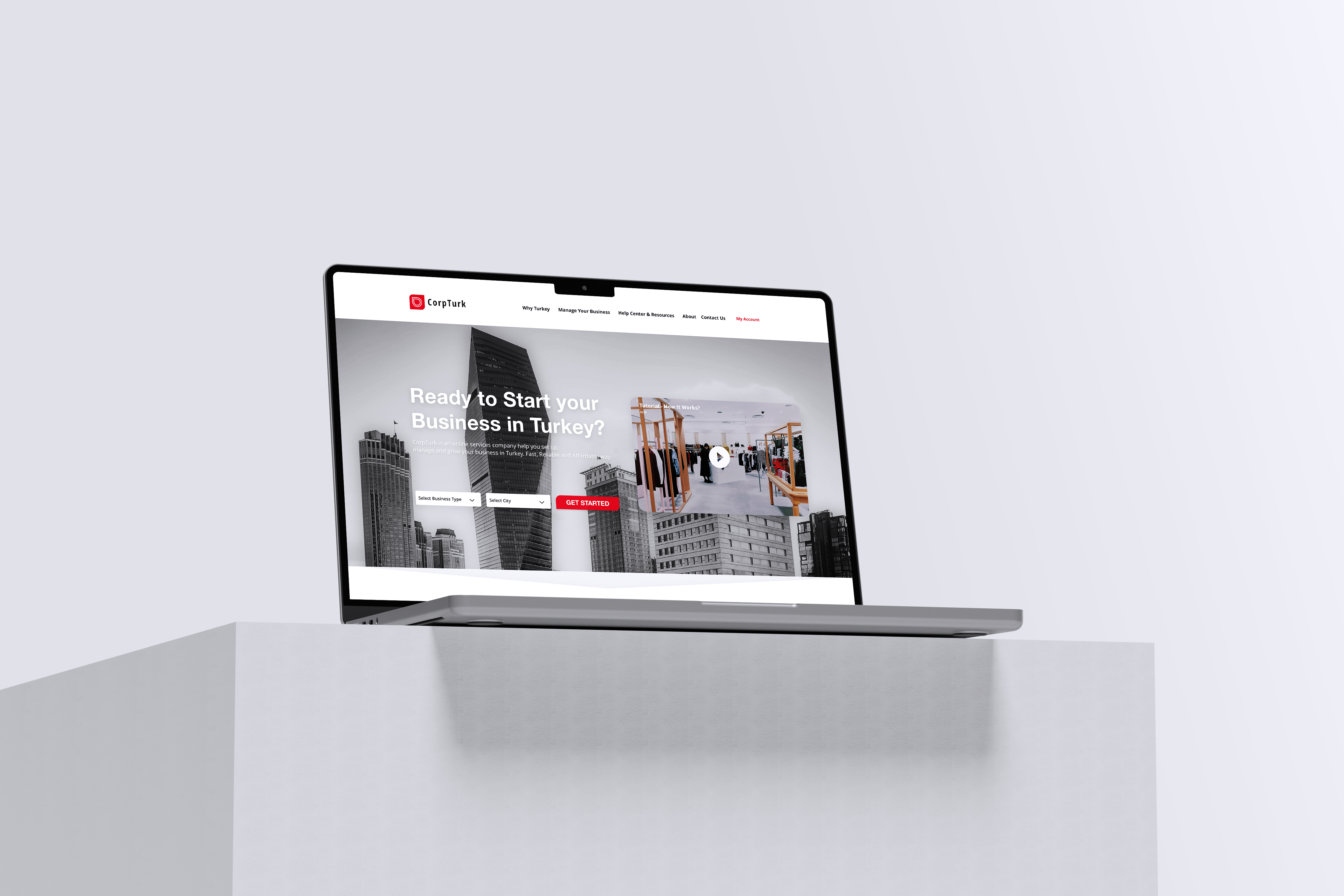 CorpTurk - Simplifying Your Business Setup in Turkey. corporate design management minimal product service ui ux web website