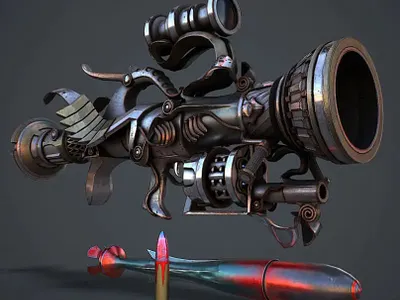 €25.00 Fantasy rifle 3D Model