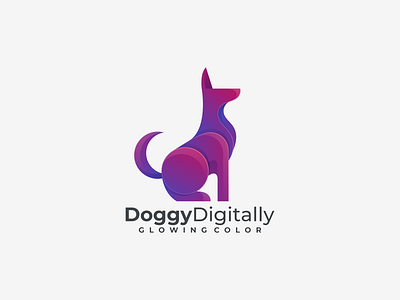 Doggy Digitally app branding design doggy coloring doggy logo graphic design icon illustration logo ui ux vector