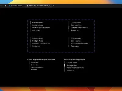 Side Navigation || Apple developer website design minimalisticdesign sidenavigation userfriendly web design