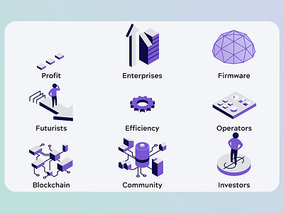 Entheos Icons after effects animation battery blockchain efficiency energy icons icosahedron illustration illustrator investor isometric lottie profit svg ui ui design ux webdesign