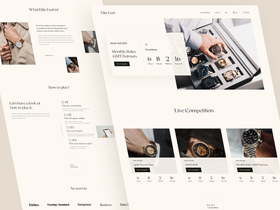 Elite East- eCommerce website design ecommerce ecommerce landing page ecommerce website game inspiration landing page luxury luxury watch minimal modern design online shop shopping trendy design ui ui design uidesign uiux watch website website