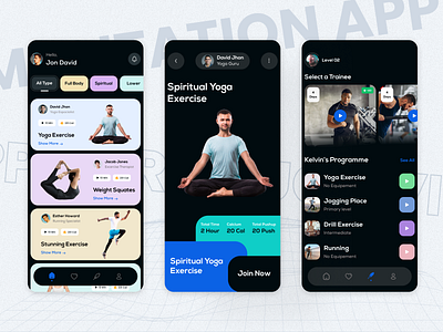 Meditation Mobile App app design meditation meditation mobile app relax yoga yoga app