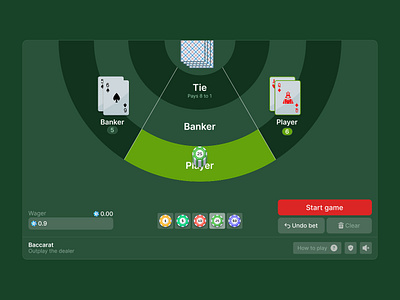 Browser Online Casino - Baccarat Game 3d animation app betting branding casino design gambling game gaming graphic design illustration logo motion graphics poker slots typography ui ux vector