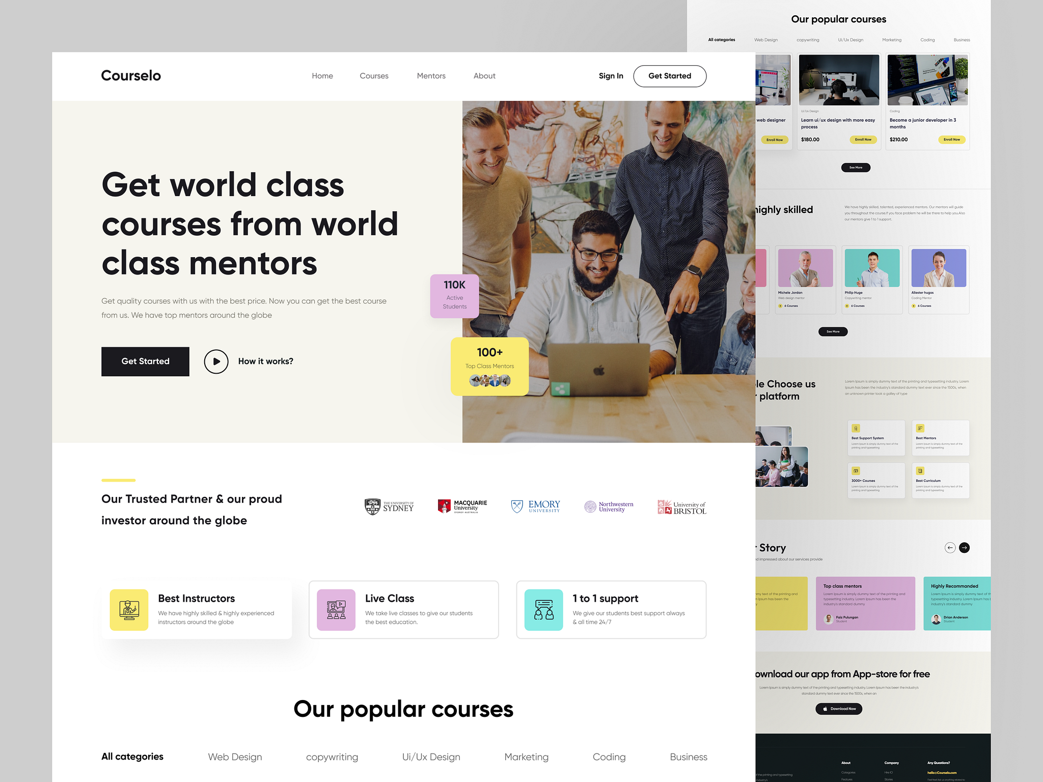 Course Website Design by Jawadd on Dribbble