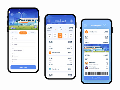 Train Ticket Booking App air ticket android app app design booking app booking app design bus ticket flight booking ios mobile app ticket booking ui uiux ux