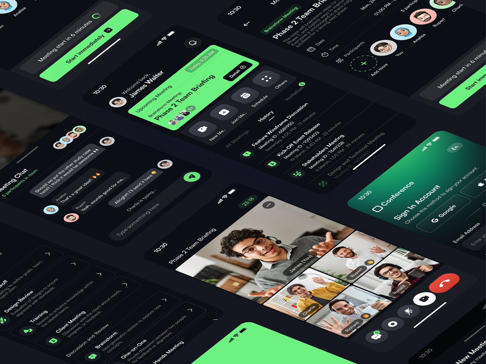 Conference — Video Call & Meeting App UI Design by Sir Kafi on Dribbble