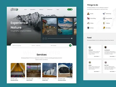 Glamp Pakistan Website Redesign design glamp glamping website illustration interface product service startup ui ux web website website design
