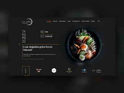 La Luna Restaurant | UX/UI animation clean design dark mode designer food graphic design interface mobile modern portfolio responsive restaurant design ui ui animation ui design uiux webdesign