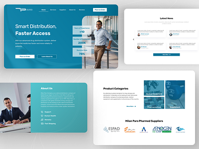 Landing Page app branding concept design doctor figma footer header home landing logo mehdi mehdinoroozi noroozi redesign ui ux