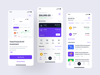 Finline - Investment & Finance App UI Kit branding crypto design finance financial fintech gold graphic design investment mobile mobile design nft payment stock ui ui8 uidesign uikit unpixel ux